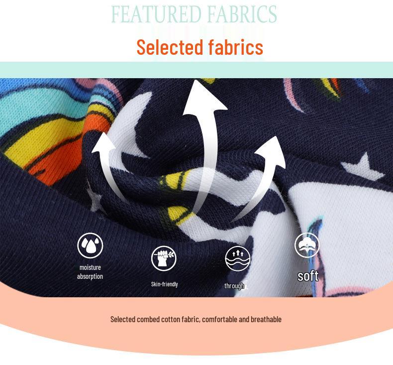 Unicorn Pattern Girls' Stretchy Leggings for Spring and Autumn