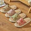 Linen slippers women's summer retro indoor home flooring spring and autumn thick-bottomed fabric cotton and linen slippers four seasons men