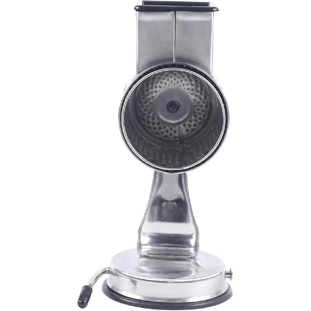 Upgrade Stainless Steel Rotary Vegetable Cheese Grater Potato Slicer Rotary Handheld Grater with 5 Blades Dishwasher Safe