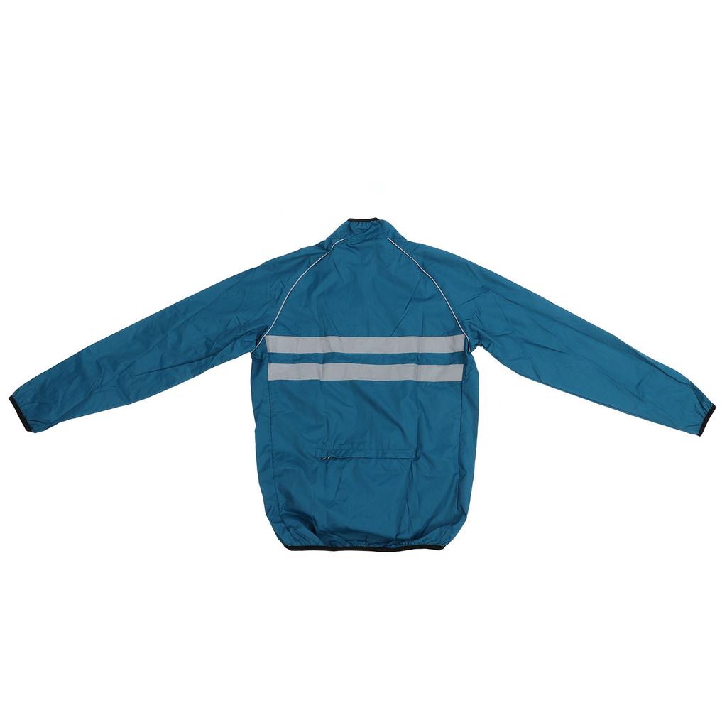 Sykkeljakke Menn Vindtett Vanntett Reflekterende Langermet Topp for Terreng Fjellvei