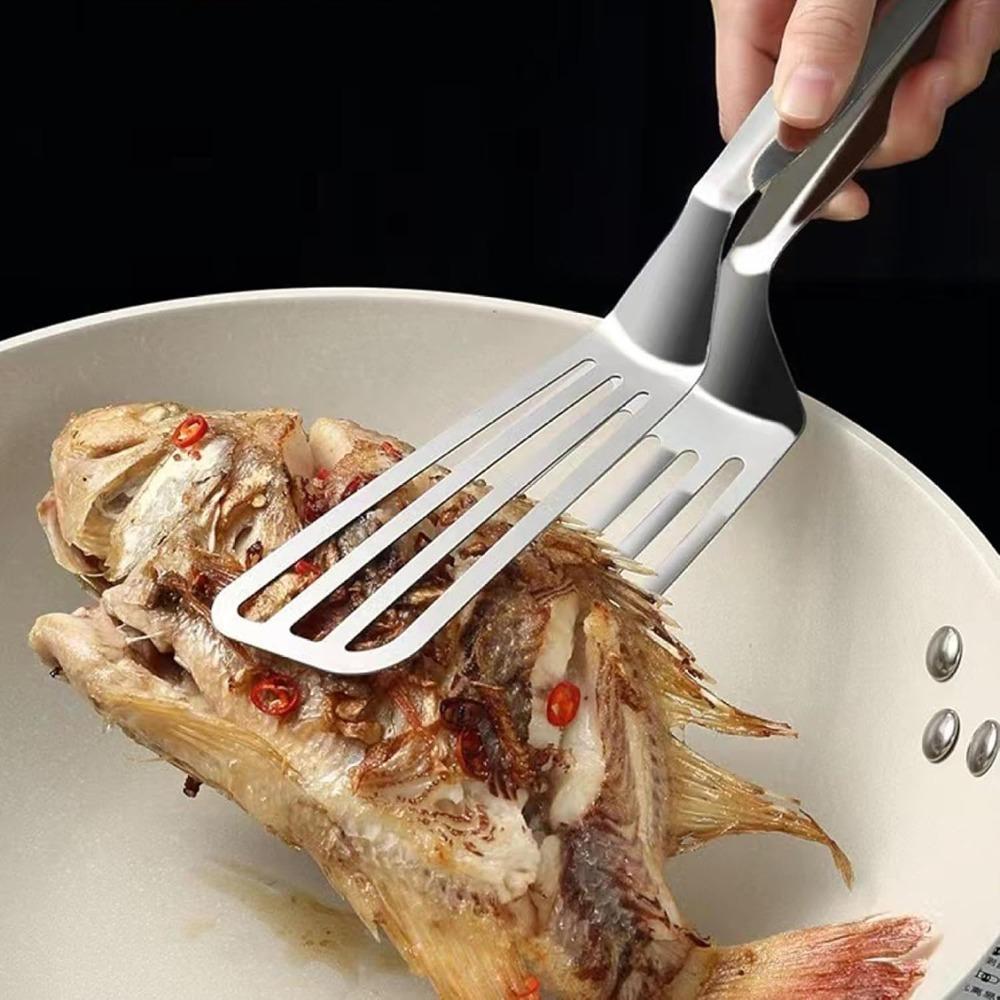 Stainless Steel Serving Tongs Fish Gripper Pizza Clip Grill Tongs Heat Resistant for Steak Frying Salad Kitchen Cooking Tool Set