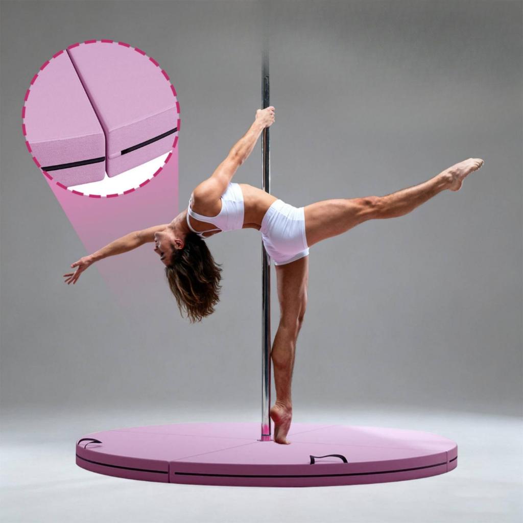 Round Dance Pole Mat Portable for Home Practice