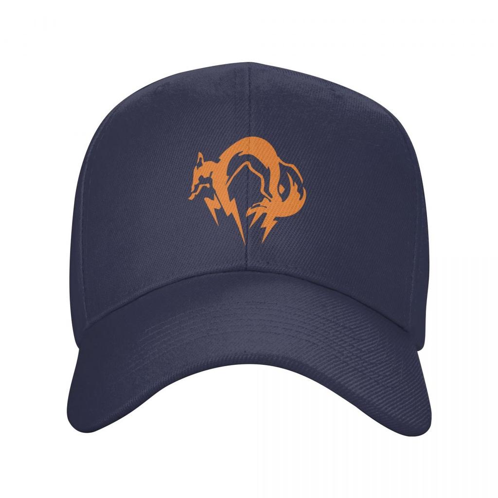 Klassische Metal Gear Solid Fox-Logo-Baseballkappe für Unisex-Damen, individuell verstellbare Unisex-Videospiel-Vatermütze, Sommermütze