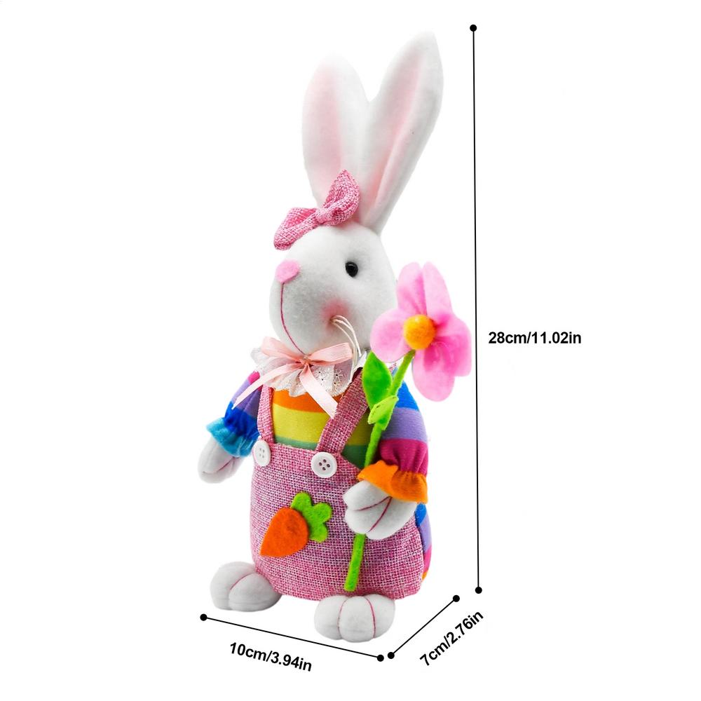 

Bunny Stuffed Animal Soft Doll Decor Stuffed Bunny For Kids Adults Girls Boys Girlfriend Valentines Children Birthday Spring рожевий