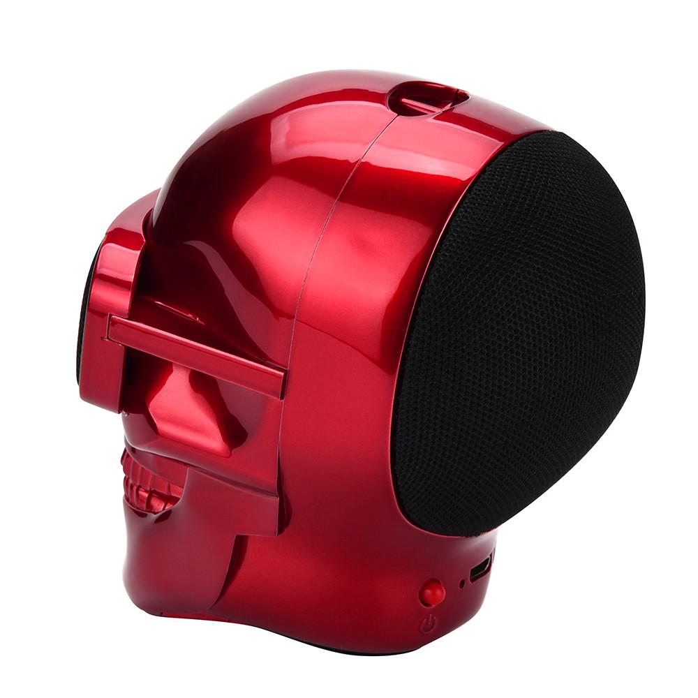 Plating Skull Přenosný bezdrátový reproduktor Bluetooth Mini Subwoofer Stereo s DSP kompatibilní s telefonem/PC Outdoor Car Waterproof Audio