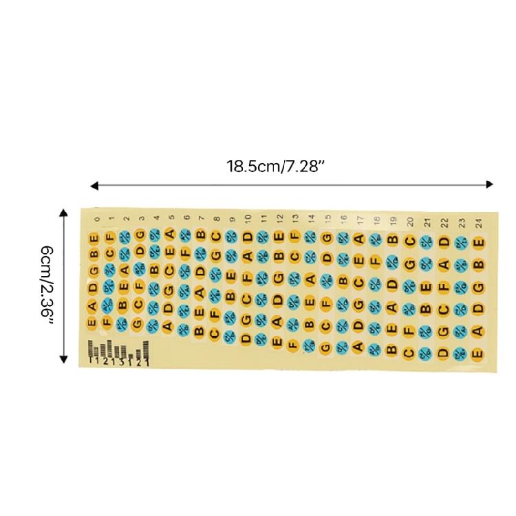 5pcs Guitar Fretboard Note Decals Sticker Beginner Ukulele Guitar Scales Sticker