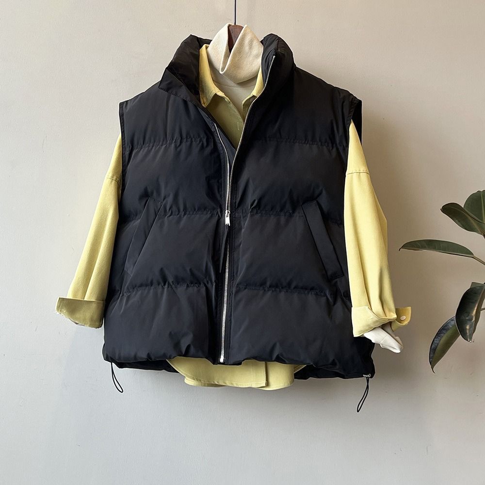 

Новый пуховый жилет женский осенне-зимний корейская версия универсальный модный жилет носить жилет хлопковая куртка XL