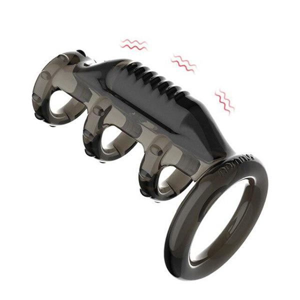 Stimolatore del punto G Anello vibrante del pene Durata Ingrandisci il cazzo Stimola il massaggio Clitoride Anelli di schiavitù anale Giocattoli del sesso