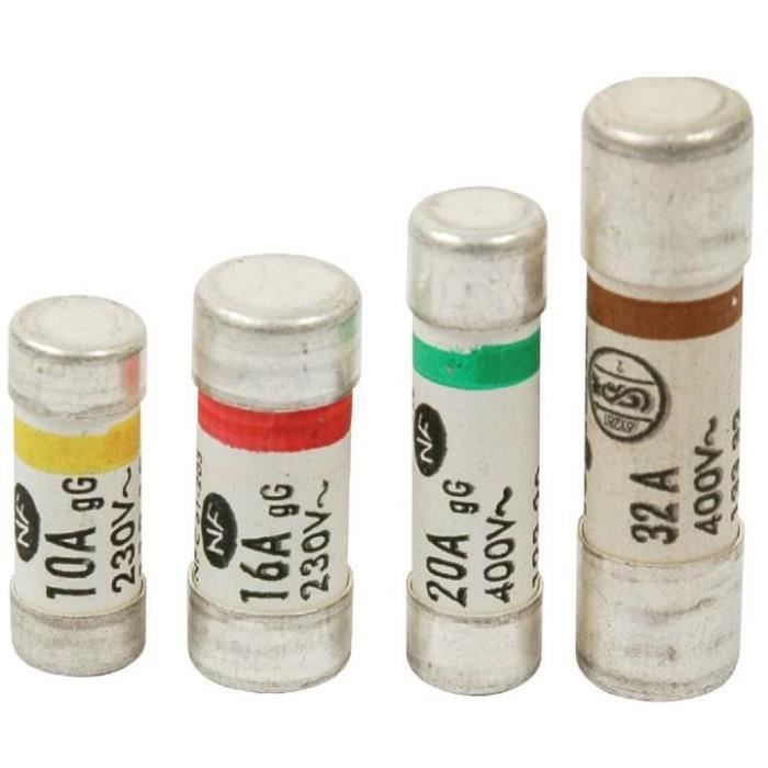 Cartouches domestiques - LEGRAND - Lot de 10 - 20A - Ø 8,5 x 31,5 mm - Sans voyant