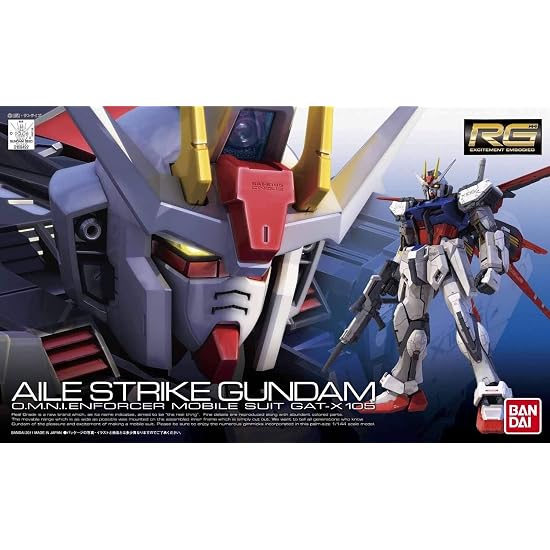 BANDAI SPIRITS RG Mobile Suit Gundam SEED Aile Strike Gundam 1/144 Scale Color-Coded Plastic Model