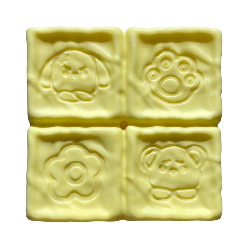 Slow Rebounding Soft Stress Relief Squeezable Toy for Adult Student Comfortable Squeeze Milk Block For Relaxation жёлтый