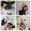 Solid Cartoon Skullies Beanie Crochet Knit Cap Fashion Winter Knitted Hat Party
