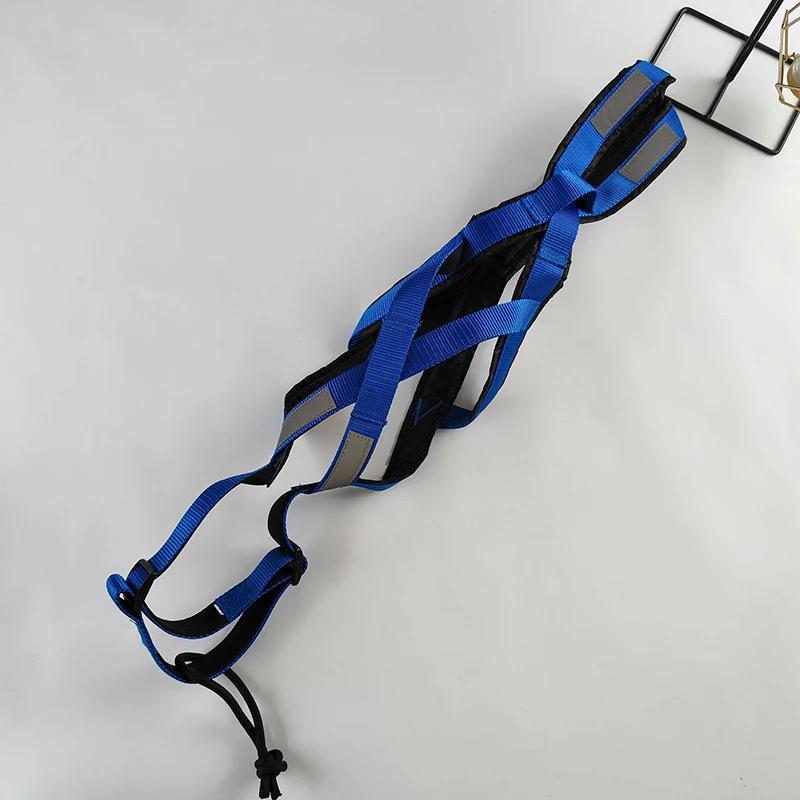 

Dog Outdoor Sled Harness Medium Large Dog Weight Training Traction Strap Husky Samoyed Alaska Ski Leash Snowboard Chest Strap M синий