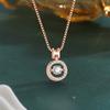 Colier cu pandantiv Inimă Bătând din Cristal Zirconiu Strălucitor Rose Gold Clasic de Lux pentru Femei Bijuterii Rafinate Cadou de Ziua Îndrăgostiților