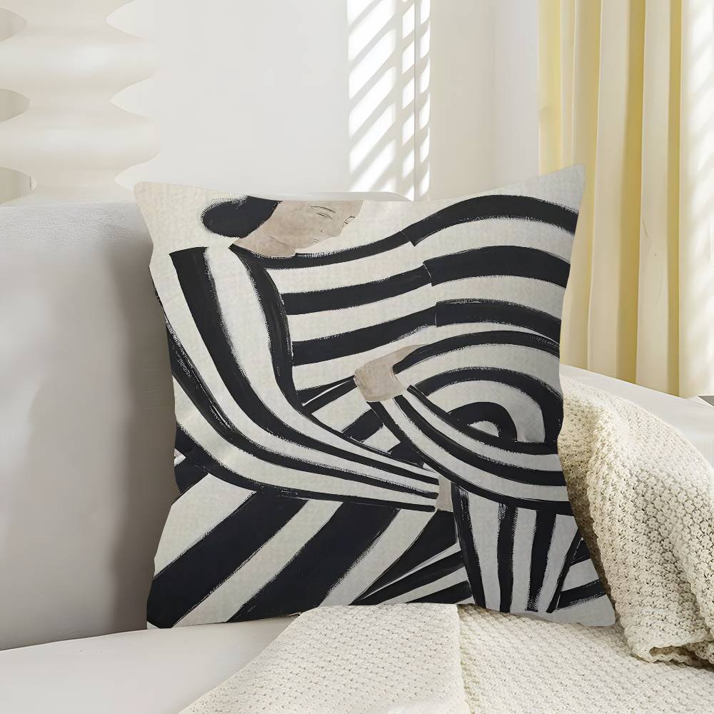 

Abstract Line Geometry Curve Girl Personalized picture text home decorative pillows Household Gifts xcm 30x30 cm