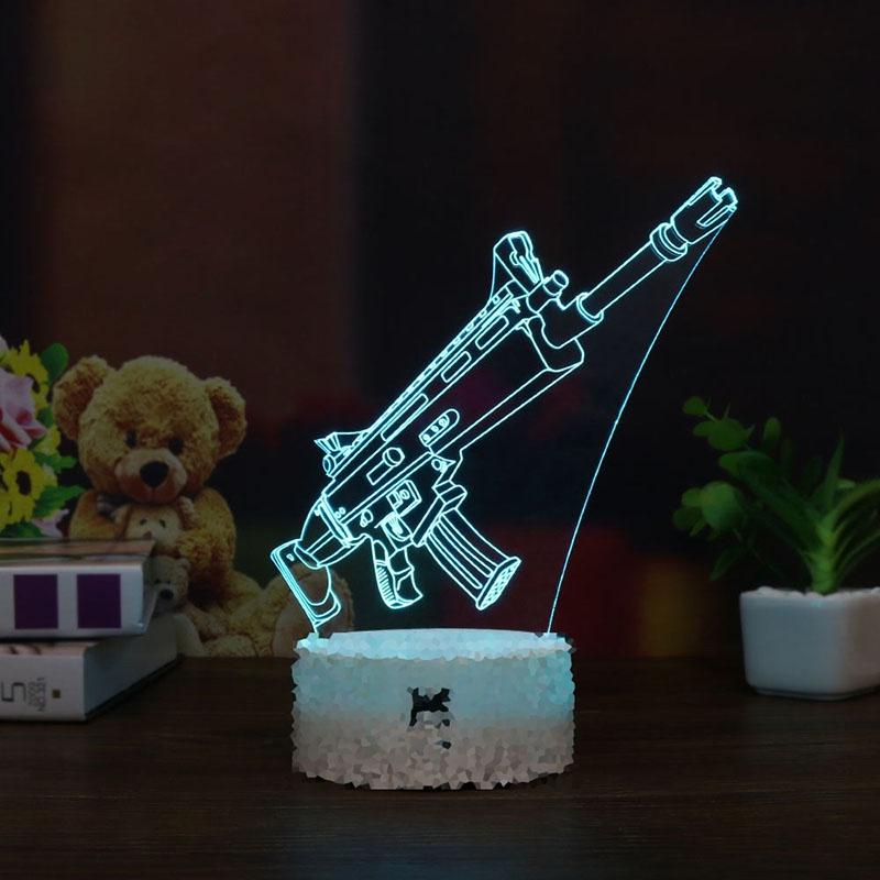 3d Led Lamp Night Light 7 Color Usb Touch Table Desk Lamp Art Kid Gift