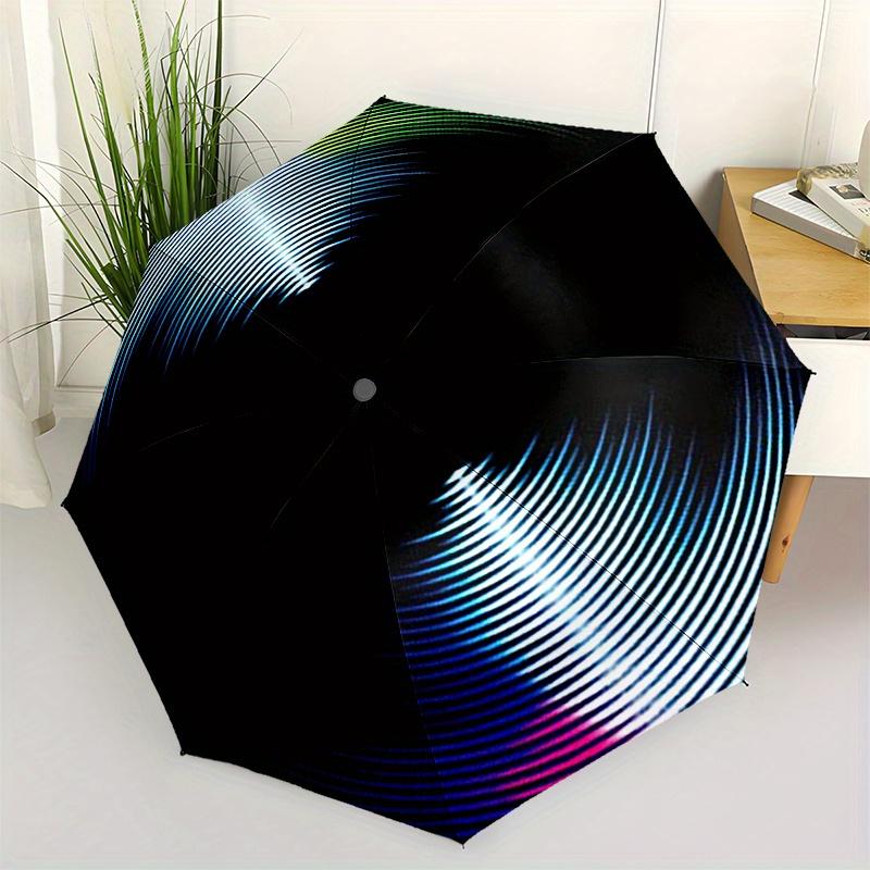 

Circle, Light Trails themed Eight rib Automatic Folding Umbrella Is Suitable for Both Men and Women, Making It A Perfect Christmas and Valen