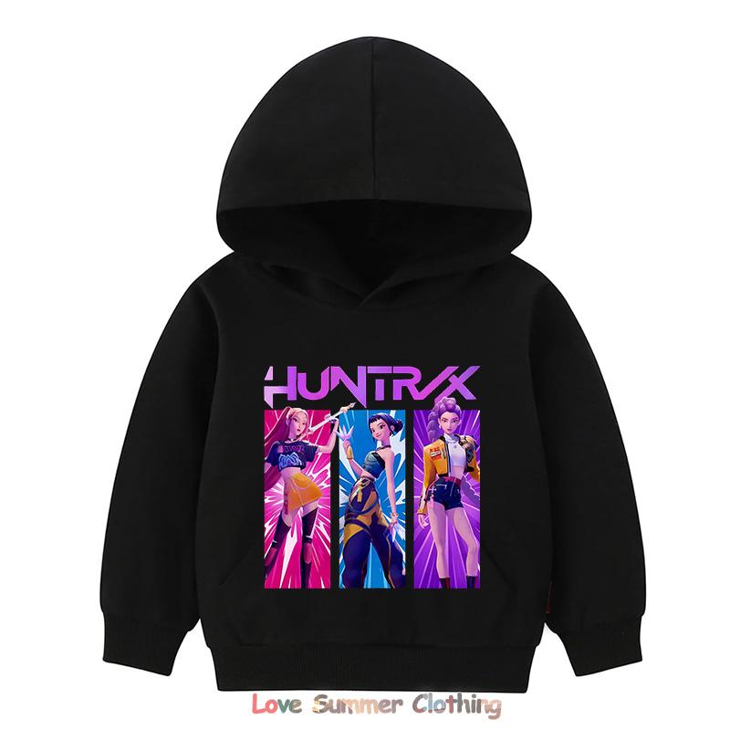 2025 Hot Kpop Dämonenjäger Kinder Charakter Kapuzenpullover Print Pullover Mädchen Herbst Hoodie Neuheiten für den Herbst