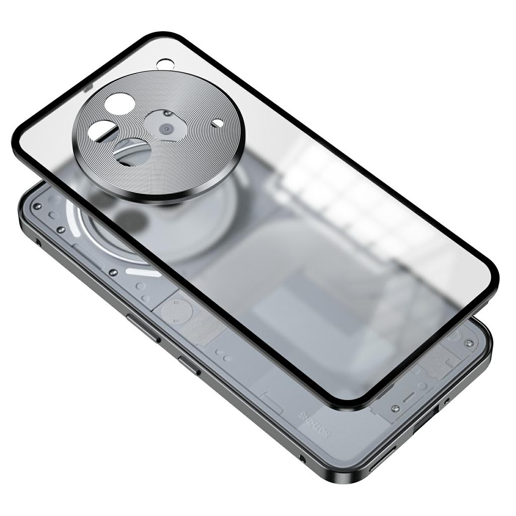 For Nothing Phone (3a) Pro Matte Case Aluminium Alloy+PC Phone Cover Pop-Up Snap Lock