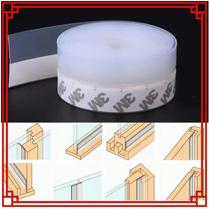 Transparent Windbreak Sealing Strip Balcony Sliding Window Windbreak Sealing Strip 5m