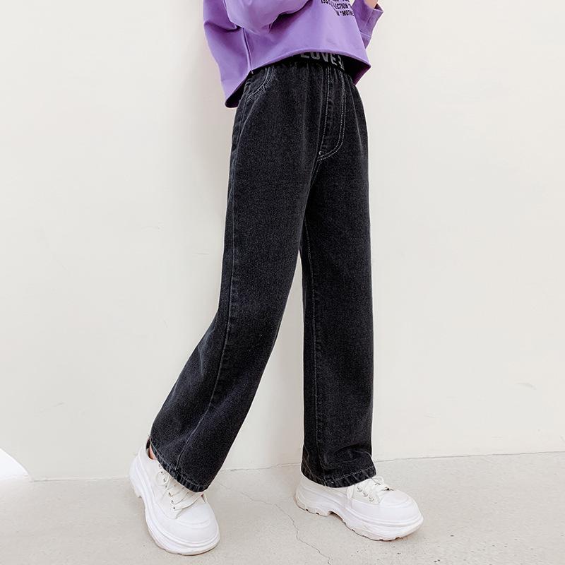 Spring Autumn Teen Girls Denim Pants Children Trousers Fashion Letter Girls Jeans
