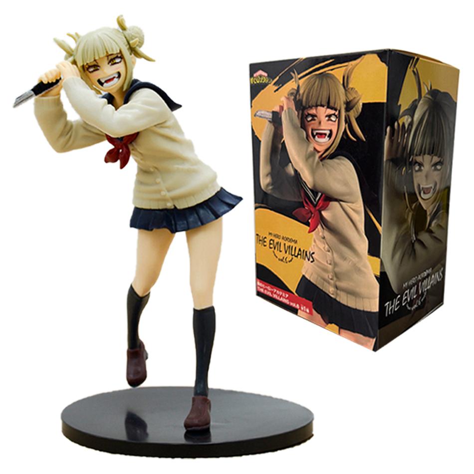 My hero academy anime character peripheral himiko toga beautiful uniform battle version figure table ornaments model toy present