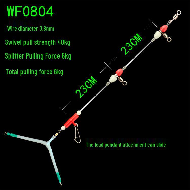 WF Klein-Kopf Meeresangel-Paternoster mit leuchtender Schnur für See, Stausee, Fluss – White Berry & Yellow Croaker Angelzubehör.