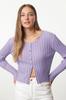 Women's Elegance Style Cardigan Black Button Detailed Knitwear Cardigan