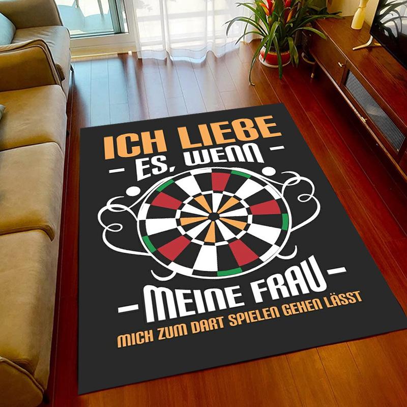 Sport Carpet Dart Target Printing Carpet Game Room Living Room Bedroom Area Non-slip Carpet Door Mat Birthday Rugs Gift  Home