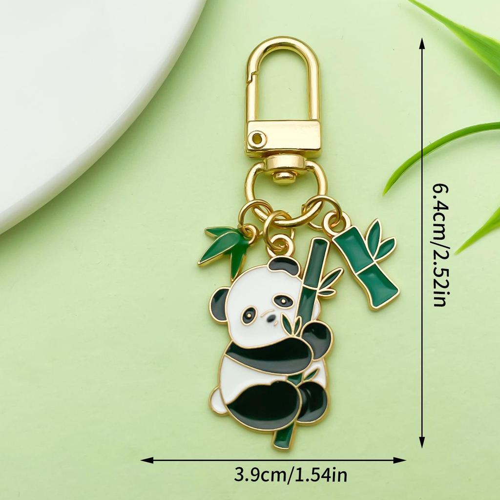 Adorable National Treasure Panda Metal Keychain – Cute & Quirky Cartoon Dāi Méng Panda Keyring Pendant for Men, Women, & Bag Charms.