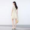 JOY SPEAKER Elegant Mesh Lace Midi Dress