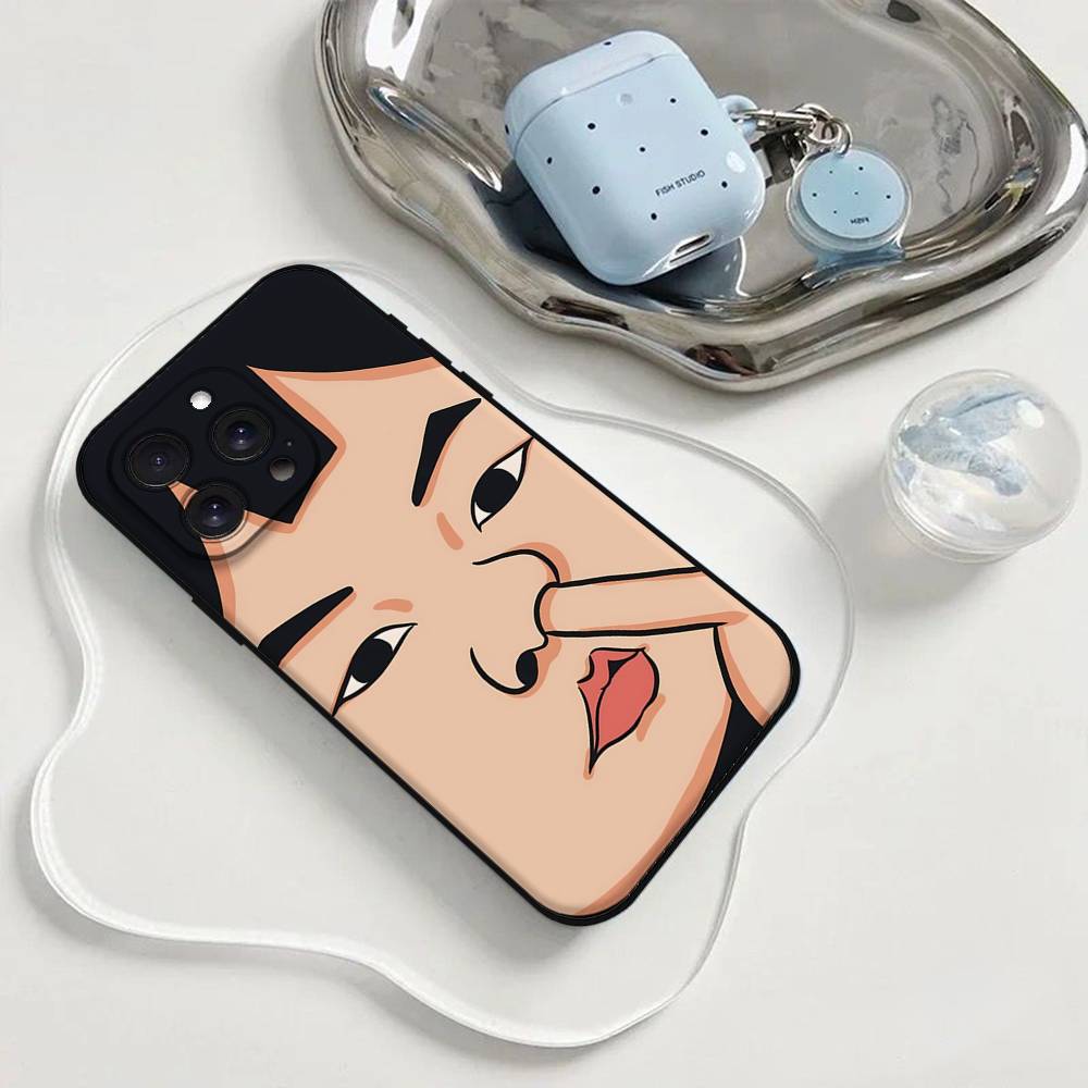 Cartoon Chubby Girl Phone Case Phone Case For Iphone 17 16 15 11 13 14 Pro Max X Xr Xs Max 12mini Black Shell Cover Case
