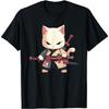 Japanese Samurai Cat Kawaii Ninja Cat Neko T-Shirt BAOANH Mens Womens Tank Top Sweatshirt Hoodie Longsleeve 1742 Black