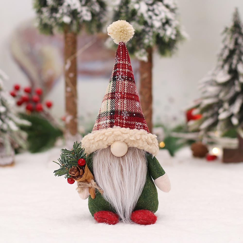 

Christmas Faceless Doll with Gifts: Forester Scene Decoration