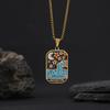 Tarot Card Neckalce Stainless Steel for Women Men Evil Eye Star Moon Sun Lovers One Piece Choker Original Design Jewelry Gifts
