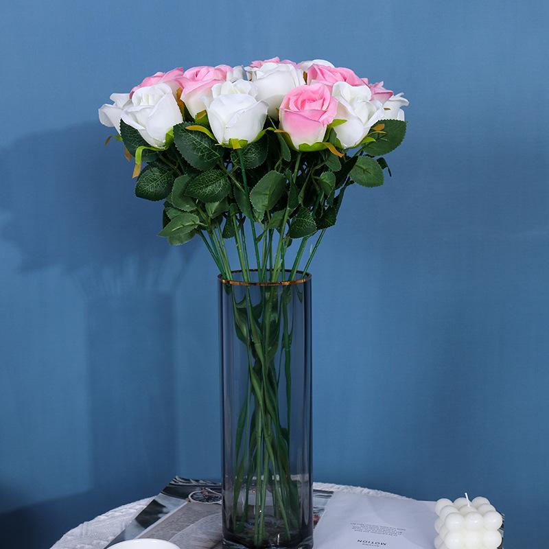 Artificial Rose Flowers Table Decoration, Fake Flower, Silk Flowers For Home Room Decor Wedding Decoration DIY