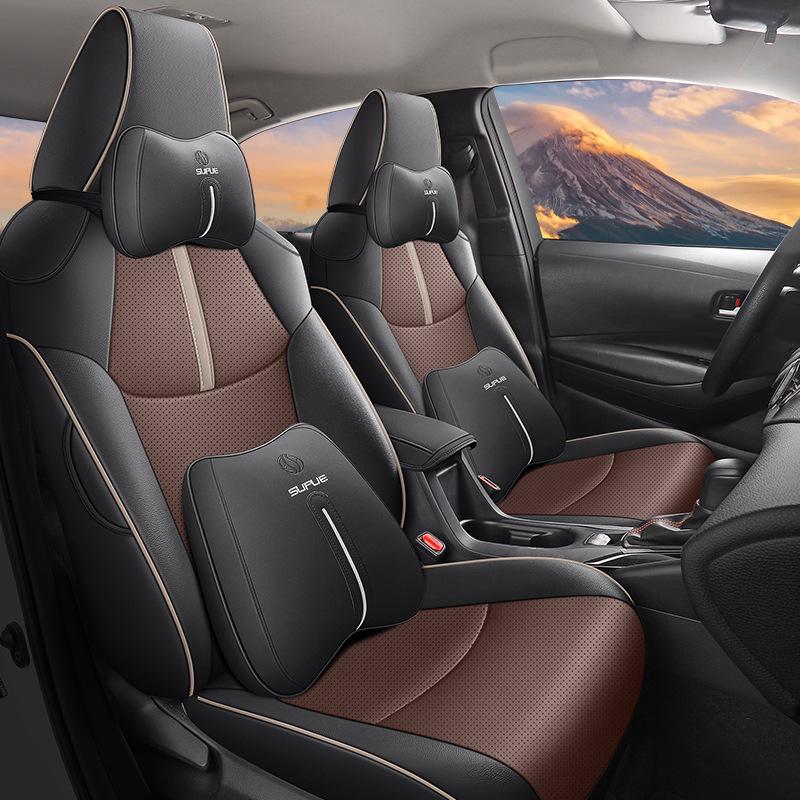 Corolla-Specific One-Piece Leather Seat Cover & Cushion