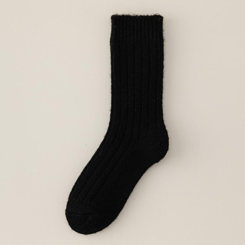 Socks Medium Tube Socks Thick Needle Thickened Wool Socks Classic Retro Color Warm Stacking Socks