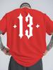 Men's Women Number 13 T Shirt Polyester Tee Streetwear Oversize Summer Novelty Creativity Fashion Loose Top Short Sleeve Breathable