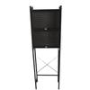 Over The Toilet Storage Rack 3 Tier 2 Door Carbon Steel Acrylic Bathroom Organizer Shelf for Home Black