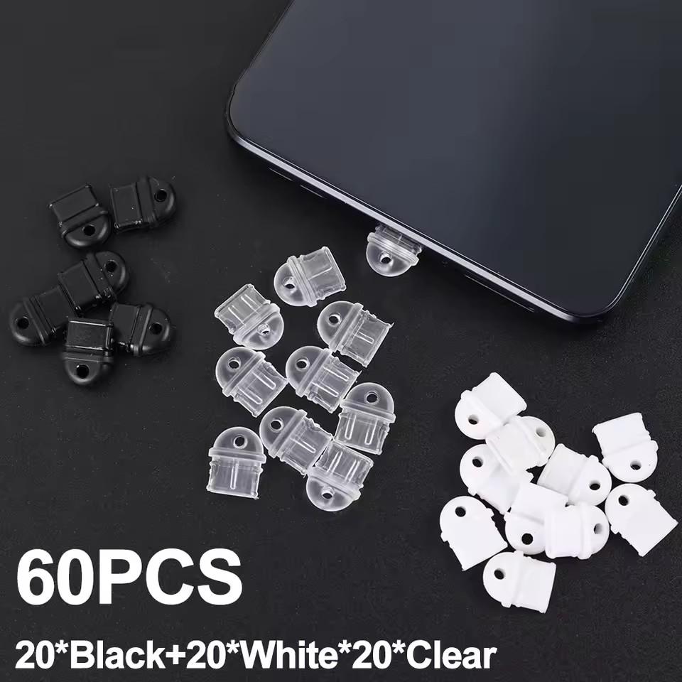 Xiaomi Заглушка для порта Type-C Защитная заглушка для зарядного порта Антипылевая грязевая заглушка Силиконовая крышка для аксессуаров смартфона Samsung Huawei Xiaomi