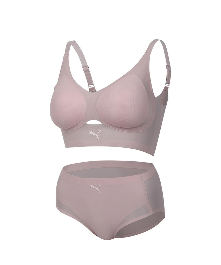 PUMA BODYWEAR Windy Hole Nylon Fusing Pre-Cut Bra And Panties