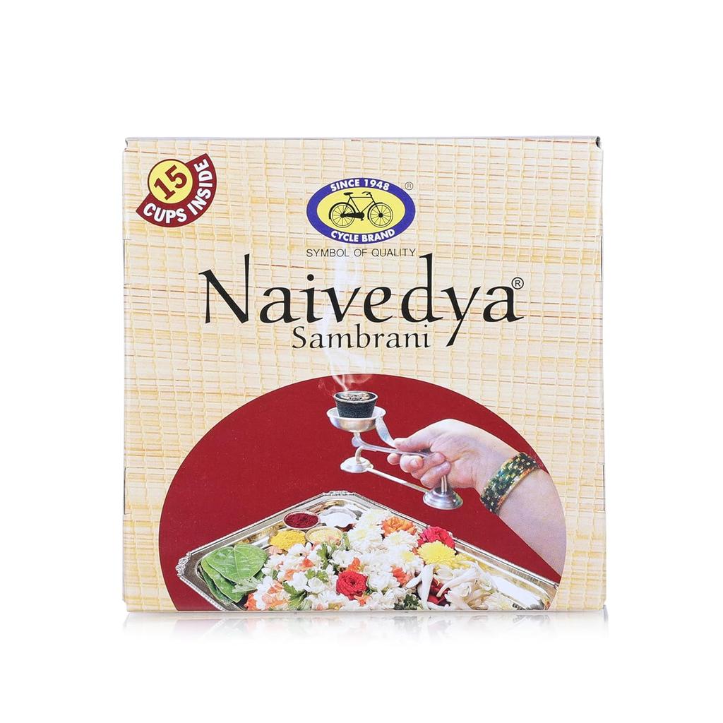 Cycle Naivedya Sambrani Dhoop Cups for Pooja  (15 Cups x 4 pack) with Burner Plate Natural Guggal Havan Cups for Home Festivals