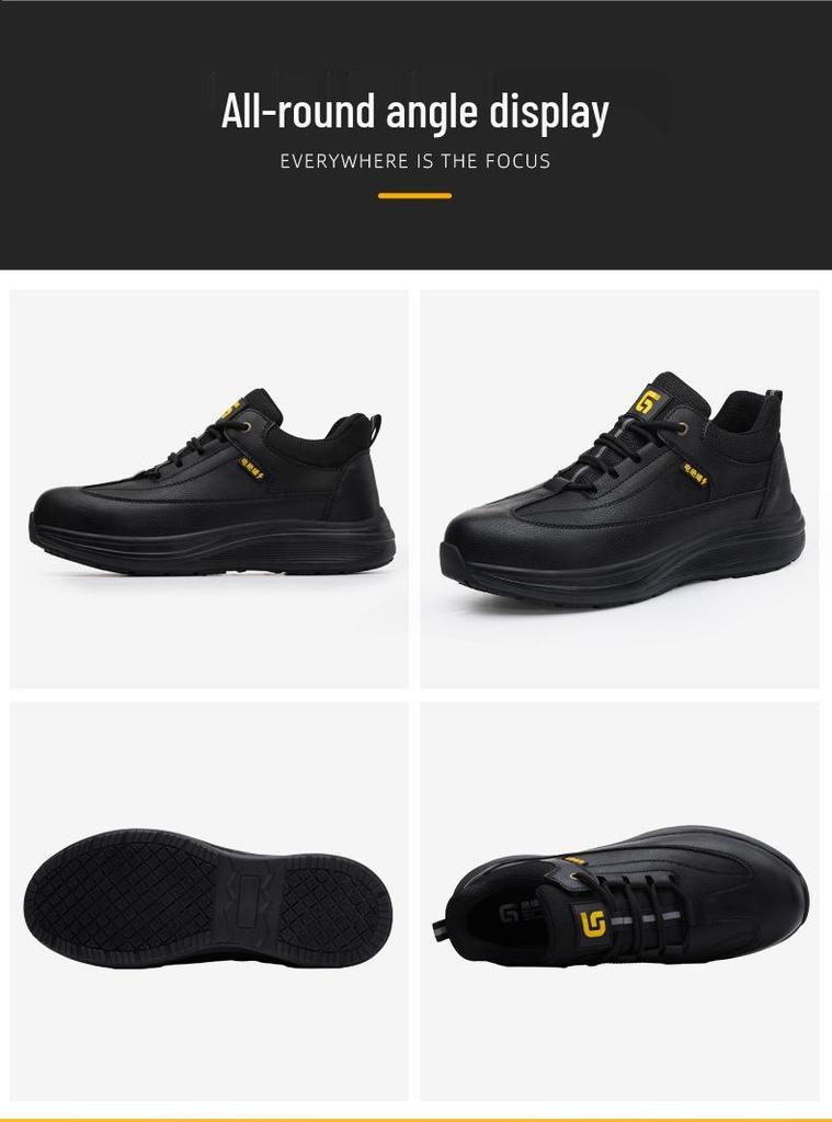 Men's Anti-Smash, Anti-Puncture Insulated Electrician Safety Shoes - Anti-Slip, Wear-Resistant, Comfortable Work Footwear