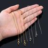 5pcs 1pc Stainless Steel Round Snake Chain Lobster Clasp Adjustable Stick with Silicon Bead Necklace Part Fashion Jewelry Making