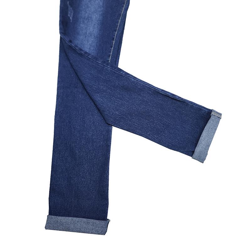 Jeans Skinny Premaman a Vita Alta - Autunno/Inverno, Supporto per la Pancia, Vestibilità Comoda, Modellante, Lunghezza Nove Punti, Apertura della Gamba Stretta
