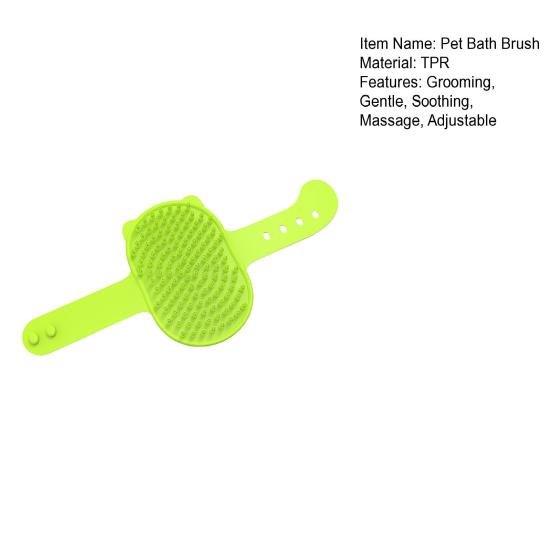 Dog Grooming Brush Pet Shampoo Bath Brush Soothing Massage Rubber Comb