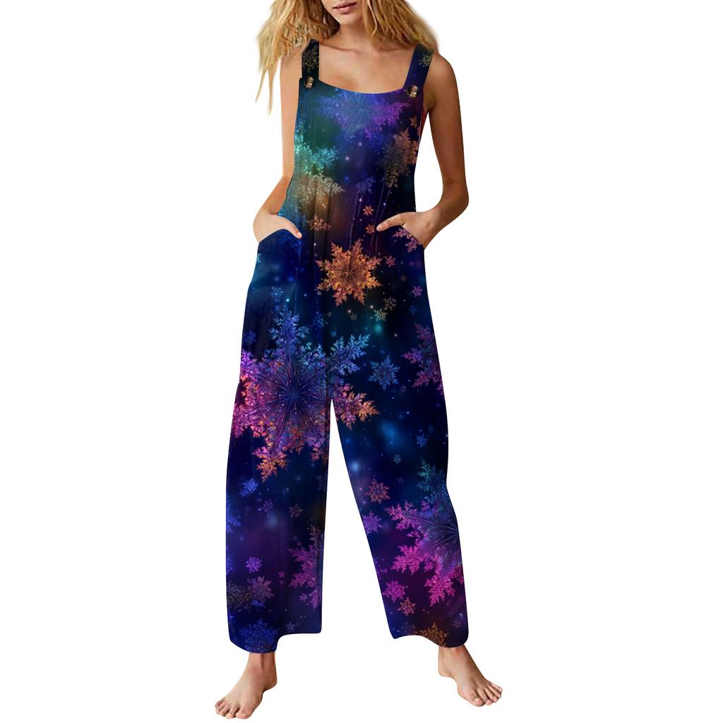 Women's Jumpsuit Printed Casual Loose Jumpsuit