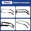 Upgrade Soft Knitting Cotton Fabric Eyeglasses Temple Tips Sleeve Retainer, Anti-Slip Elastic Comfort Glasses Retainers Cushions
