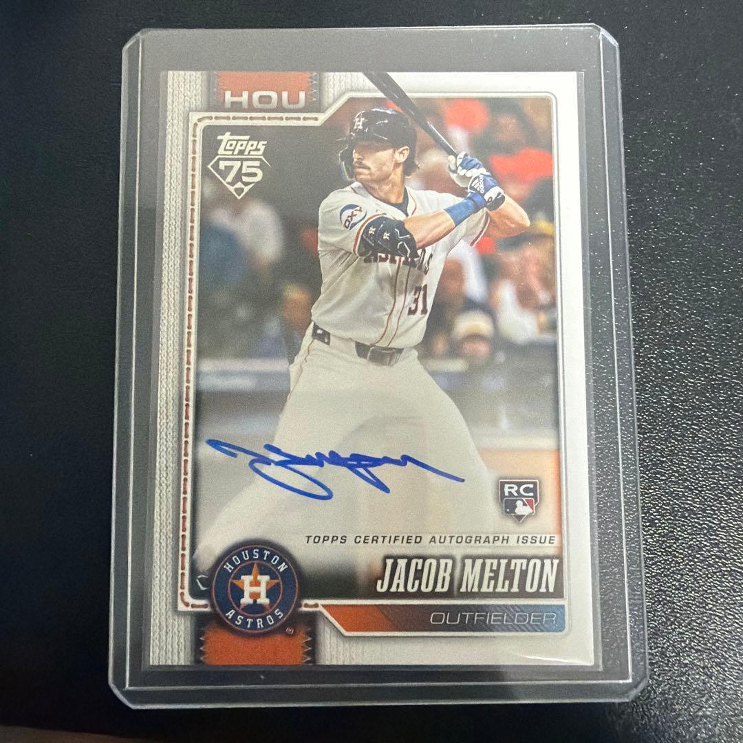 Used Topps Jacob Melton autograph card